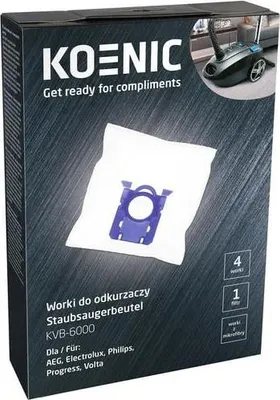 Obrázok produktu pre Vrecká do vysávača Koenic KVB-6000 + filter 4 ks