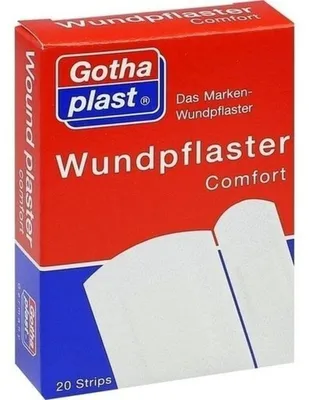 Productafbeelding van Gothaplast wondpleisters Comfort Strips, verkrijgbaar in 2 maten, 20 pleisters per verpakking