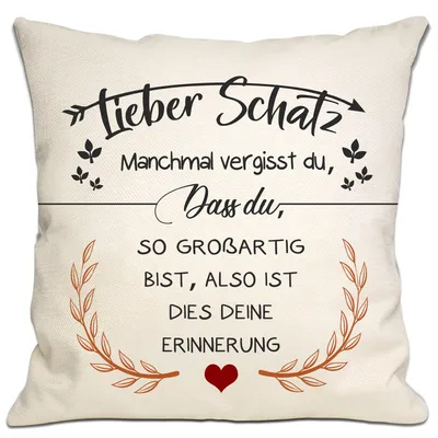Produktbild von Kissenbezug mit der Aufschrift „Sweetheart“ für Freund/Ehemann, zum Geburtstag, Valentinstag oder als Weihnachtsgeschenk