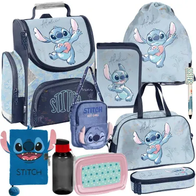 Produktbild von Mega Schulset XXL – Stitch Disney | 10-teiliges Schulranzen-Set Für Jungen & Mädchen Klasse 1–4