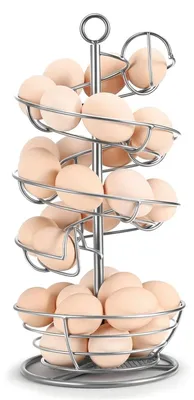Image de Support métallique pour 36 œufs, avec système de rotation