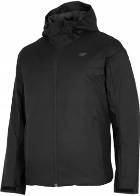 Produktbild von 4F Winterjacke Herren Snowboardjacke Skijacke mit Kapuze Warm Winter Jacke Wassersäule 5.000 mm Winddicht Wasserdicht Schwarz S