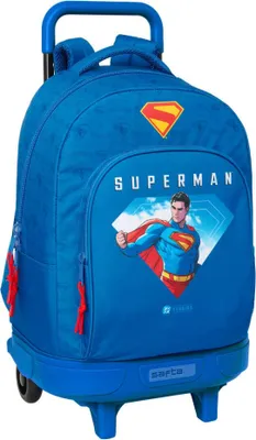 Image de Safta Superman Sac à dos à roulettes 45 cm Bleu Bleu One Size