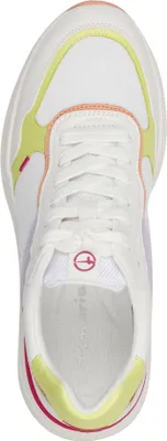 Produktbild von Tamaris Damen Sneaker sportlich mehrfarbig mit losen Einlagen 1-23764-44, Größe:38 EU, Farbe:Weiß