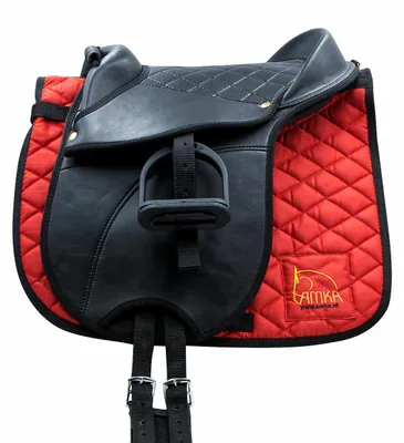 Produktbild von AMKA Pony Reitkissen UNIDA komplett mit Zubehör auch für Holzpferde schwarz in 8
