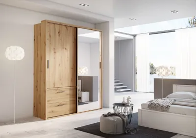 Produktbild von MINIO Kleiderschrank mit spiegel ARTI 22 180 cm Artisan-Eiche