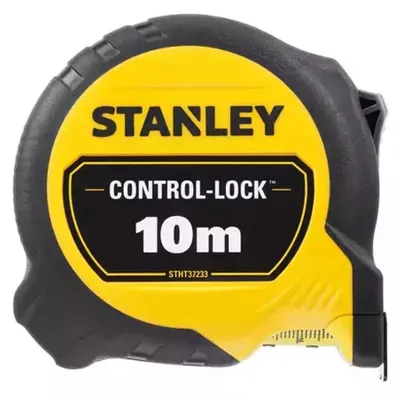 STANLEY Rollmaßband Control Lock 10 m x 25 mm mit BladeArmor® Schutz