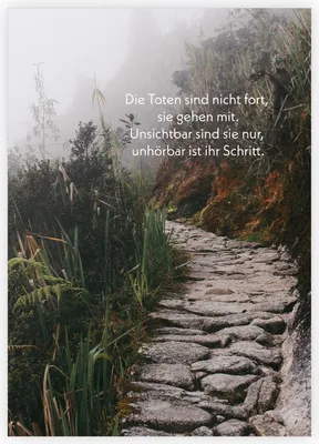 Produktbild von Schöne Natur Kondolenzkarte mit Weg und tröstendem Spruch