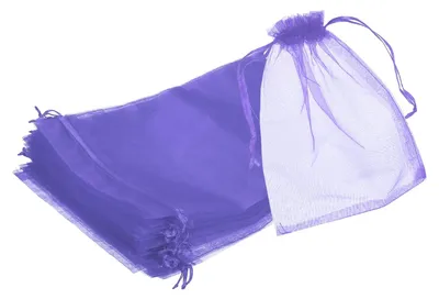 Immagine prodotto di Solidchoice - Set di 25 sacchetti di organza trasparenti con coulisse