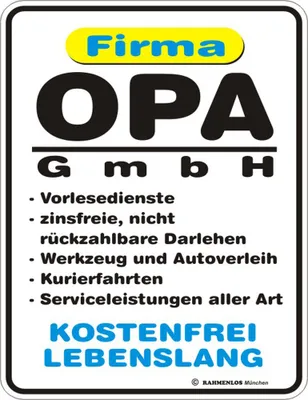 Produktbild von Opa GmbH - Fun-Schilder - Blechschild