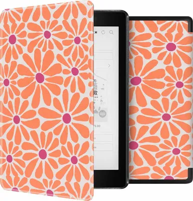 Immagine prodotto di Custodia rigida sottile imoshion Design Klapphülle Kobo Aura One - Orange Flowers Connect