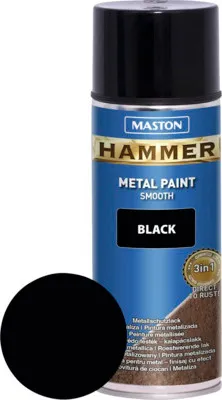 Produktbild von Sprühlack Maston Hammer Metallschutz glatt schwarz 400 ml