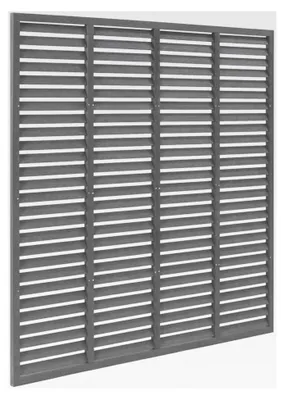 Produktbild von Lamellenzaun ohne Pfosten Sichtschutzzaun Gartenzaun Windschutz Zaun Zaunfeld Zaunelement Terrasse Garten WPC 180x180cm Grau