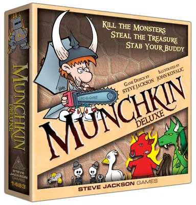 Productafbeelding van Asmodee Munchkin Deluxe, kaartspel, vanaf 10 jaar
