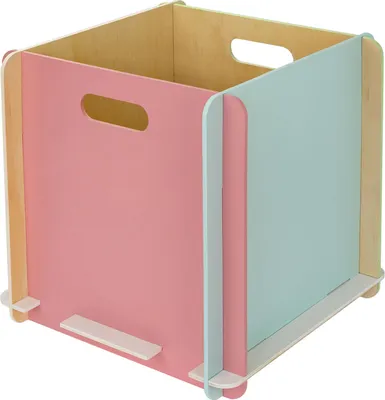 Zusammensteckbare Holzbox 32 cm Mehrfarbig Aufbewahrungsbox passend für Kallax und Expedit