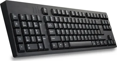 Produktbild von Douself Tastatur, volle Größe, Dual-USB-Schnittstelle, ergonomisches Design, für Linkshänder, Englisch Layout, ABS, Schwarz, 109 Tasten, 463 x 137 x 23 mm