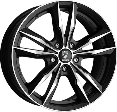 Produktbild von ALUFELGE MOMO Fast 8x18 5x108 ET 45 MATT BLACK POLISHED