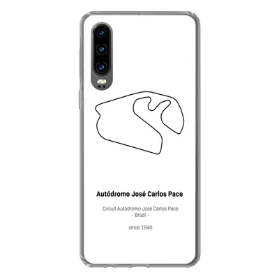 Produktbild von MuchoWow® Handyhülle Schutzhülle Hülle für Huawei P30 Brasilien - F1 - Rennstrecke Silikon Softcase Handy Hülle - Kartenbesitzer