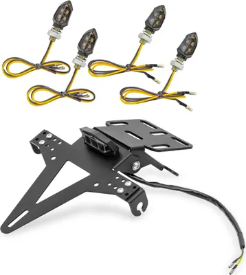 Image de Kit support de plaque d'immatriculation + 4x clignotants LED avec homologation E # KX4