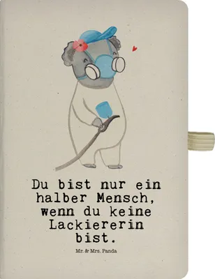 Produktbild von Mr. & Mrs. Panda Notizbuch A5 Lackiererin Herz - Transparent - Geschenk, Kladde, Spruch, Ausbildung, Lustig, Reisetagebuch, Tagebuch, Witzig, Skizzenbuch, Adressbuch