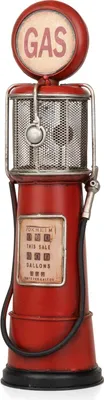 Produktbild von Moritz Blech-Deko Spardose Zapfsäule Gas rot Blechdekoration Blechmodell Modellauto Retro Sammlerstück Vintage Deko Nostalgie Antik Style