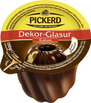 Produktbild von Pickerd Kakaoglasur, kakaohaltige Pflanzenfettglasur - 10 x 150 g