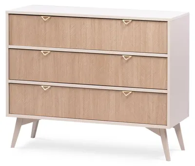 Immagine prodotto di Comodino con cassetti, modello Mandala, color sabbia beige