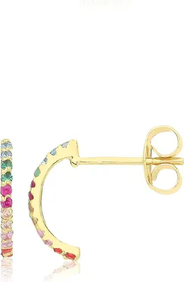 Produktbild von Schöne 9 Karat (375) Gold Damen - Paar Ohrstecker mit Zirkonia - 10mm; TRS36211