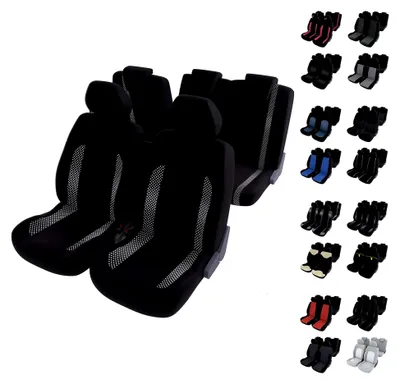 Produktbild von Universal PKW Sitzschonbezug Vorne und Hinten Satz Polyester Schwarz