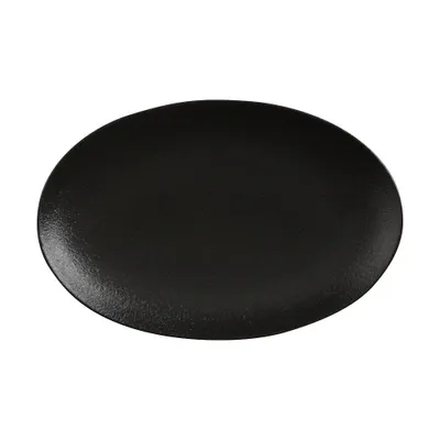 Produktbild von Maxwell & Williams Caviar Black Platte Oval, Servierplatte, Premium-Keramik, Schwarz, 25 x 16 cm, AX0204