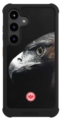Produktbild von NIVOCASE Hülle für Samsung Galaxy S24  Stoßfeste Handyhülle NIVOmax Case Schwarz Europameisterschaft Eintracht Frankfurt Offizielles Lizenzprodukt