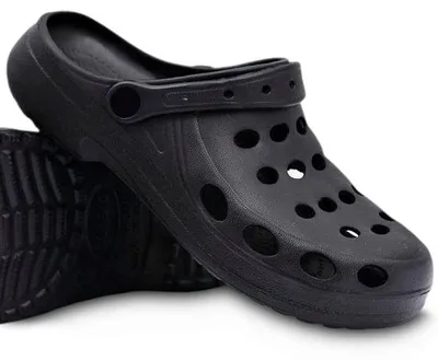 Produktbild von Damen Herren Kinder Clogs Schaum Schuhe Badeschuhe Gartenschuhe Agenda Schwarz Gr.43