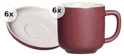 Produktbild von Espressotassen - Set 12 tlg. Jasper beere