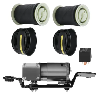 Image de 2 suspensions pneumatiques arrière + compresseur avec support pour BMW X5 E70, X6 E71, E72