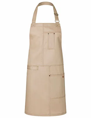 Obrázok produktu pre Karlowsky LS 29 | Zástera s náprsenkou v mestskom neformálnom štýle - 68 x 80 cm - Farba: Chocolate (cca Pantone 440 C) - Rozmery: 68 x 80 cm