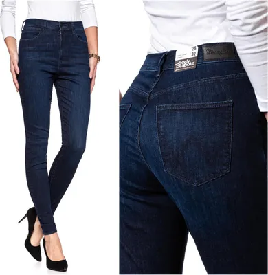 Produktbild von WRANGLER, Damen Jeanshose, Skinny fit, SUPER HIGH SKINNY, W24 L32, Blau, Jeans, baggyjeans, buggy