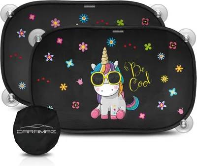 Produktbild von CARAMAZ Auto-Sonnenschutz 48x30 cm mit Saugnäpfen & UV-Schutz 2er-Set
