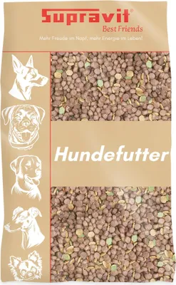 Produktbild von Supravit Basis Mix Trockenfutter Hund 15kg | Hundefutter trocken für aller Rassen und Alter | Enthält wichtige Proteine, Fette, Mineralien & Vitamine