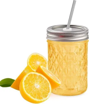 Produktbild von 6er Set von Glasbehältern - Inklusive Deckel - Ideal für Marmelade, Joghurt und Honig - 240 ml