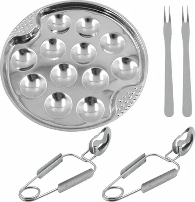 Produktbild von Schneidbrett und Werkzeugset - Edelstahl - Für Heim und Gastronomie - 9 Teile