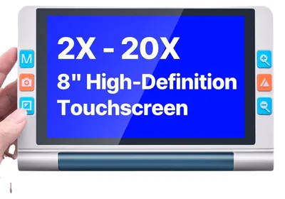 Zdjęcie produktu dla Vevor Przenośna Lupa Cyfrowa 8 Cali Dotykowy Ekran 13Mp 2X-20X Hdmi Premium