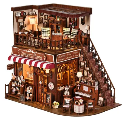 Immagine prodotto di Modello di casa delle bambole, kit fai da te, arredamento creativo, graziosa pasticceria