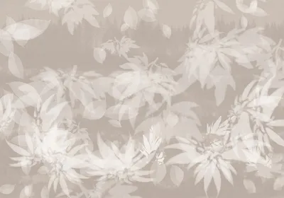 Produktbild von Vlies Fototapete Blumen 400x280 cmTapeten Wandtapete XXL Natur Blätter Botanik beige b-A-10065-a-a