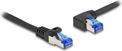 Image de DELOCK RJ45 NWK Cat.6A S/FTP gerade/links gewinkelt 1 m