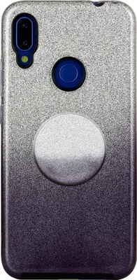 Produktbild von Für Redmi Note 7/Anmerkung 7 pro/Anmerkung 8/Anmerkung 8 pro/8/8A Handy Case Gradient Farbe Glitzer Pulverabdeckung mit Airbag Bracket schwarz