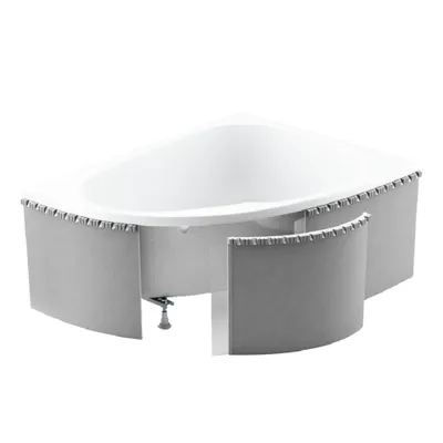 Produktbild von Badewanne Eckbadewanne 140x90 Rechts mit Styroporverkleidung, Ablauf & Füße GRATIS | Komplettset 4in1 Original Acryl Wanne Siphon | BADLAND FRIDA