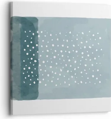 Produktbild von Bild auf Leinwand - Leinwandbild - Einteilig - Aquarell Modern Blau - 30x30cm - Wand Bild - Wanddeko - Wandbilder - Leinwanddruck - Bilder - Wanddekoration - Leinwand bilder - Wandbild - AC30x30-4550