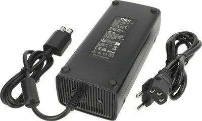 Produktbild von vhbw Netzteil kompatibel mit Microsoft Xbox 360 Slim Spielekonsole - 20 cm