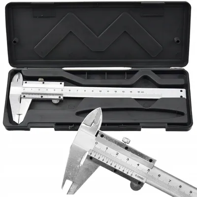 Produktbild von Geko Nonius-Messschieber 150mm Analog Stahl inkl. Etui
