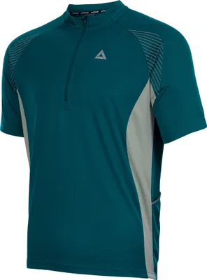 Produktbild von Herren Fahrradtrikot Kurzarm Team II / Grün-Grau - XXXL / atmungsaktives Radtrikot - Jersey mit Quick Dry & Anti-UV